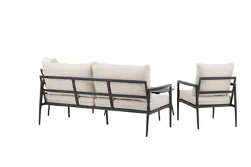 Taromina Soffgrupp Utomhus 4-sits - Svart/Beige - Products - Utemöbler & utemiljö - Loungemöbler - Loungeset & loungegrupp