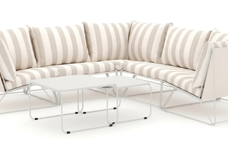 Usteryd utomhus hörnsoffa 5-sits vändbar - Beige/Striped - Products - Utemöbler & utemiljö - Loungemöbler - Loungeset & loungegrupp