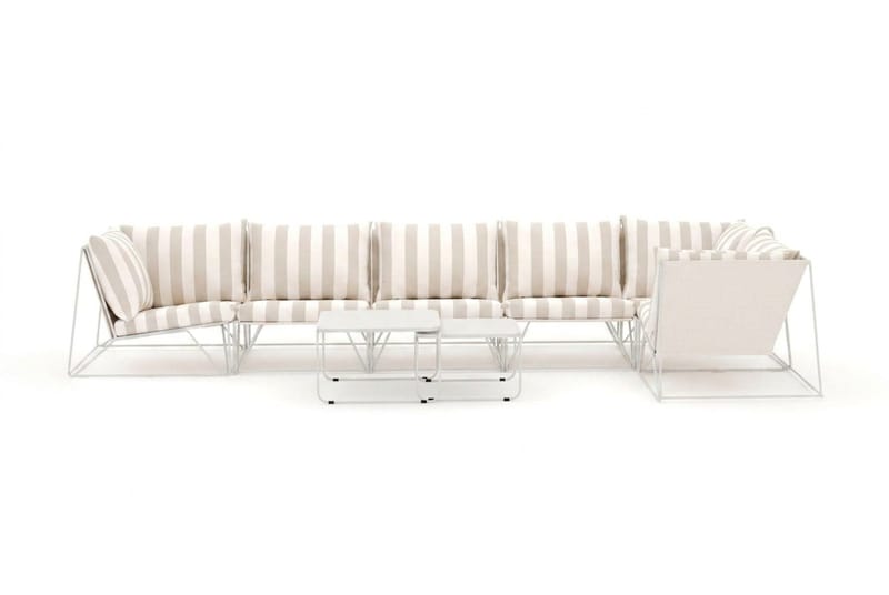 Usteryd utomhus hörnsoffa 6-sits vändbar - Beige/Striped - Products - Utemöbler & utemiljö - Loungemöbler - Loungesoffor