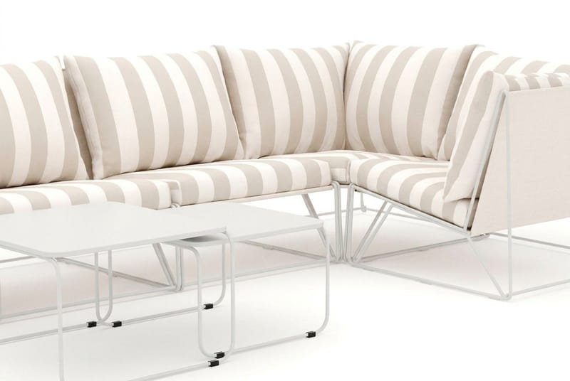 Usteryd utomhus hörnsoffa 6-sits vändbar - Beige/Striped - Products - Utemöbler & utemiljö - Loungemöbler - Loungesoffor