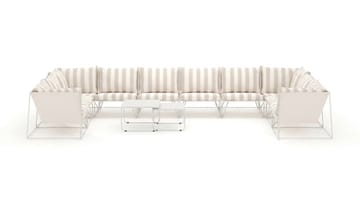 Usteryd utomhus U-soffa 10-sits med stängt avslut - Beige/Striped - Products - Utemöbler & utemiljö - Loungemöbler - Loungeset & loungegrupp