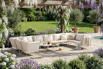 Usteryd utomhus U-soffa 10-sits med stängt avslut - Beige/Striped - Products - Utemöbler & utemiljö - Loungemöbler - Loungeset & loungegrupp