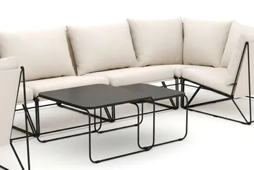 Usteryd utomhus U-soffa 7-sits med stängt avslut - Svart/Beige - Products - Utemöbler & utemiljö - Loungemöbler - Loungesoffor