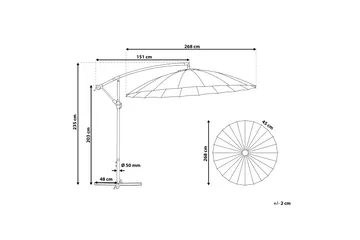 Calabria Ii Parasoll 235 cm - Vit - Products - Utemöbler & utemiljö - Solskydd - Parasoll