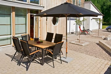 Hillerstorp Lyxparasoll trä 335 cm - Svart - Products - Utemöbler & utemiljö - Solskydd - Parasoll