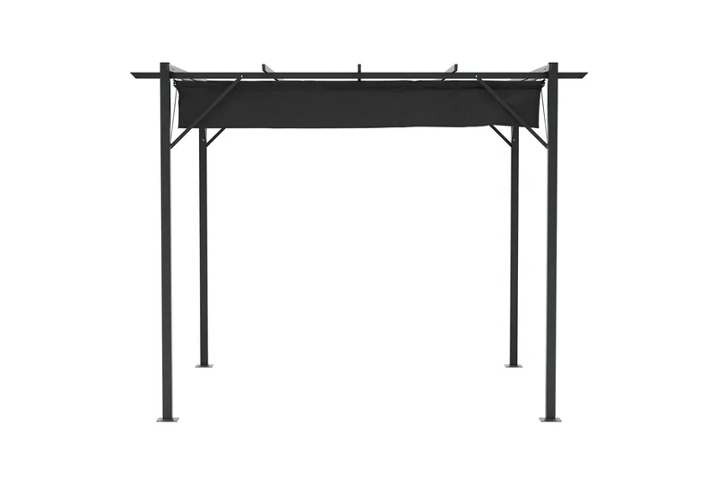 Loppes Pergola med skjutbart tak 3x3 m i stål - Svart - Products - Utemöbler & utemiljö - Solskydd - Pergola