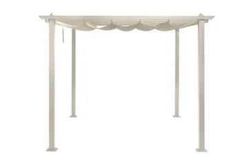 Porto Pergola 3x3 m i aluminium med tak för solskydd