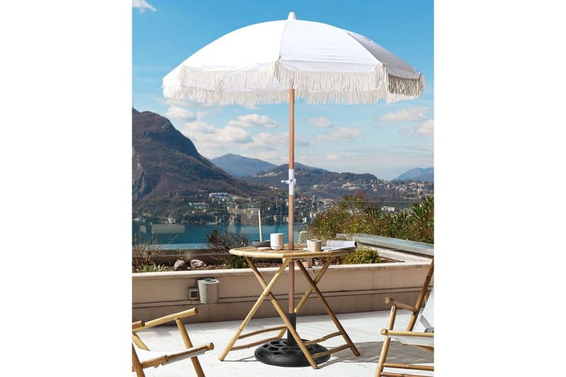 Teulon Parasoll 150 cm - Vit/Ljusbrun - Products - Utemöbler & utemiljö - Solskydd - Parasoll