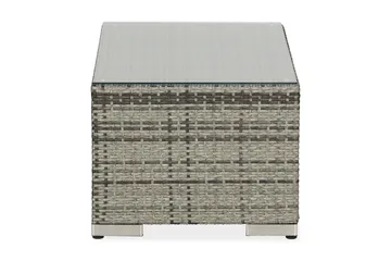 Bahamas Loungbord och Soffbord Utomhus 113 cm Konstrotting Glas - Grå - Products - Utemöbler & utemiljö - Utebord & trädgårdsbord - Loungebord & soffbord utomhus