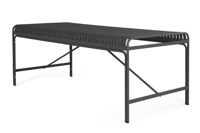 Jarva Rektangulärt Matbord Utomhus 90x200 cm i Metall, Svart