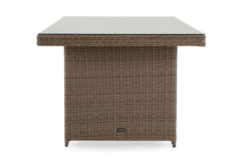 Marcus Stort Matbord Utomhus 200x100 cm – Utebord i konstrotting med glasskiva för Uteplats och Trädgård - Natur Trä - Products - Utemöbler & utemiljö - Utebord & trädgårdsbord - Matbord utomhus