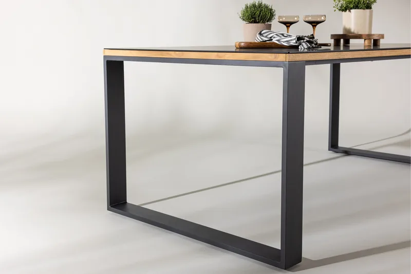 Aspvik Matbord 100x200 cm Svart - Svart - Products - Utemöbler & utemiljö - Utebord & trädgårdsbord - Matbord utomhus