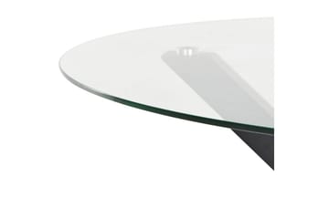 Runt bord Maletto - Svart, genomskinlig - Products - Utemöbler & utemiljö - Utebord & trädgårdsbord - Matbord utomhus