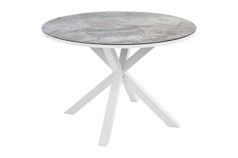 Runt bord Maletto Vit/Grå, Vit/Grå