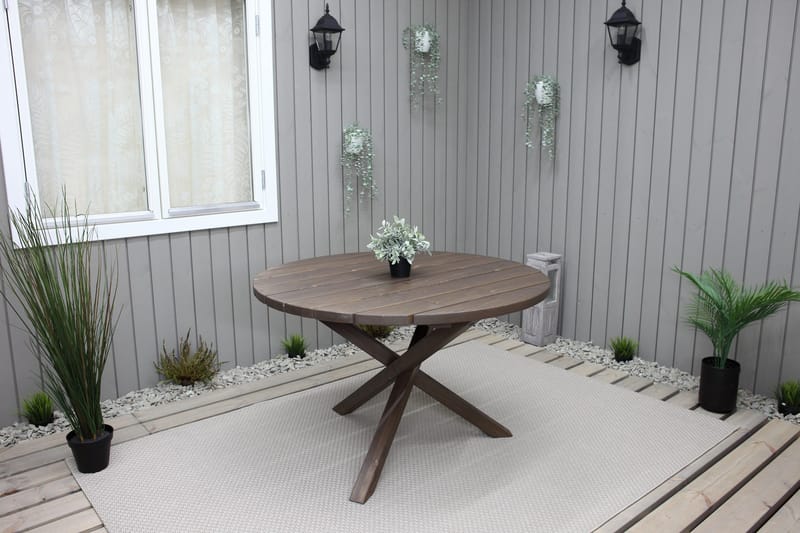 Scottsdale Matbord Utomhus Runt 112 cm - Brun - Products - Utemöbler & utemiljö - Utebord & trädgårdsbord - Matbord utomhus