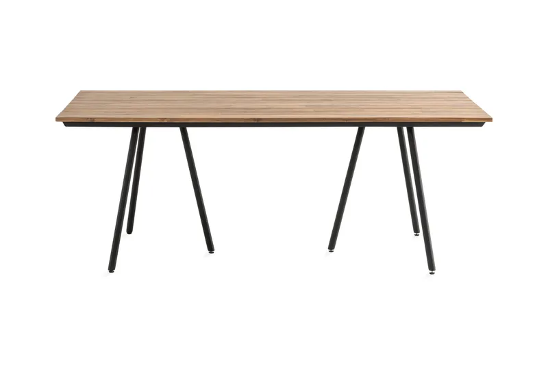 Trio Matbord Utomhus 200x100 cm – Utebord för Uteplats Akaciaträ - Svart / Akacia - Products - Utemöbler & utemiljö - Utebord & trädgårdsbord - Matbord utomhus