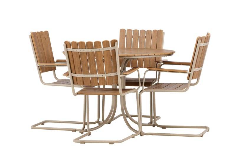 Holmsund Matgrupp Utomhus 4-sits - Beige - Products - Utemöbler & utemiljö - Utegrupp - Matgrupp utomhus