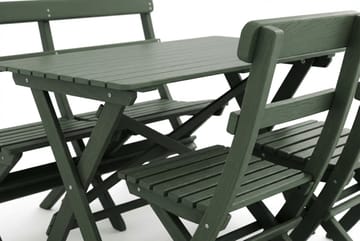 Landet Utomhus matgrupp 118x70x74 cm med soffa och 2 klappstolar - Grön - Products - Utemöbler & utemiljö - Utegrupp - Matgrupp utomhus