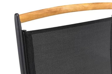 Las Vegas Matgrupp Utomhus 220-280x100+ 6 Stolar m Dyna - Svart/Teak - Products - Utemöbler & utemiljö - Utegrupp - Matgrupp utomhus