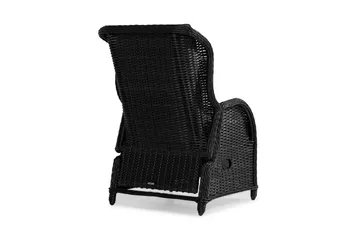 Marcus Caféset med 2 Reclinerfåtöljer Utomhus m Dyna - Svart - Products - Utemöbler & utemiljö - Utegrupp - Cafegrupp & cafeset