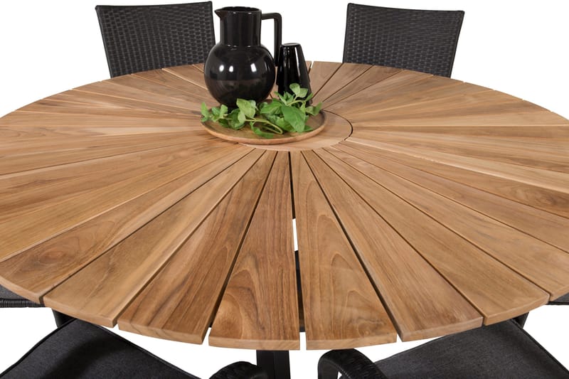 Mexico Matgrupp Utomhus Rund Ø140cm + 6 Anna Karmstolar - Natur - Products - Utemöbler & utemiljö - Utegrupp - Matgrupp utomhus