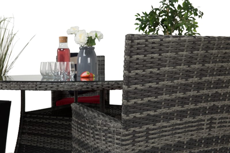 Thor Matgrupp Utomhus Ø140+4 Thor Stolar - Grå/Grå - Products - Utemöbler & utemiljö - Utegrupp - Matgrupp utomhus