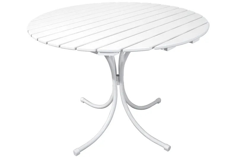 Vaxholm Matgrupp Utomhus Rund 100 cm + 4 Utestolar Vit - Products - Utemöbler & utemiljö - Utegrupp - Matgrupp utomhus