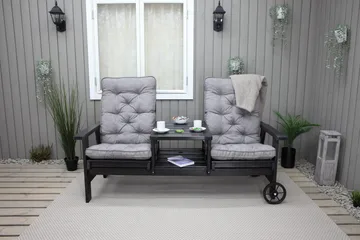 KIngdom Utebänk 177 cm - Svart - Products - Utemöbler & utemiljö - Utesoffa - Trädgårdsbänk & utebänk