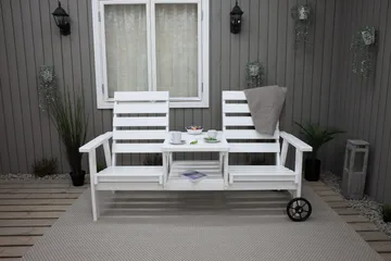 KIngdom Utebänk 177 cm - Vit - Products - Utemöbler & utemiljö - Utesoffa - Trädgårdsbänk & utebänk