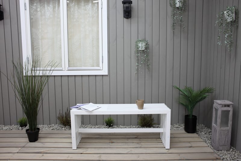 Ulrey Bänk Utomhus - Vit - Products - Utemöbler & utemiljö - Utesoffa - Trädgårdsbänk & utebänk