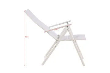 Maggie Vadderad Fällbar Positionsstol utomhus - Vit - Products - Utemöbler & utemiljö - Utestol & trädgårdsstol - Positionsstol