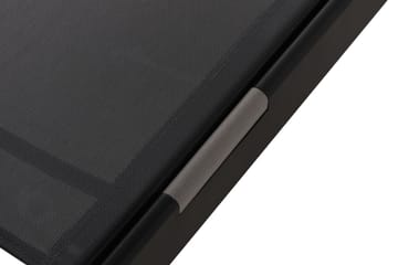 Monaco Solsäng med justerbar rygg i aluminium grå textil - Svart - Products - Utemöbler & utemiljö - Utestol & trädgårdsstol - Solsäng & solvagn