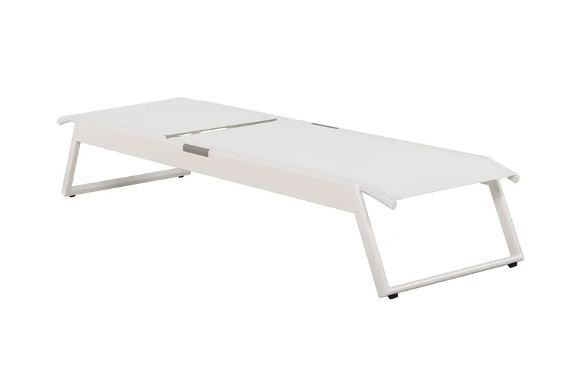 Monaco Solsäng med justerbar rygg i aluminium vit textil - Vit - Products - Utemöbler & utemiljö - Utestol & trädgårdsstol - Solsäng & solvagn