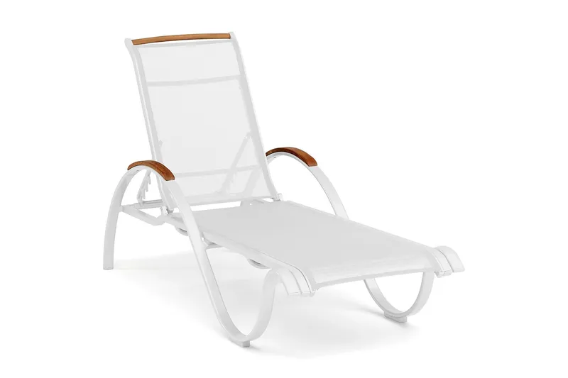 Nydala Solsäng Vit/Teak, Hillerstorp