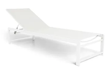 Sanna Solsäng Med Justerbart Ryggstöd - Vit - Products - Utemöbler & utemiljö - Utestol & trädgårdsstol - Solsäng & solvagn