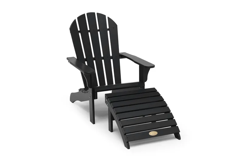 Tennessee Däckstol med Fotstöd Orkangrå, Hillerstorp