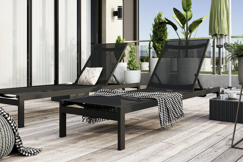 Tunis Solsäng - Svart - Products - Utemöbler & utemiljö - Utestol & trädgårdsstol - Solsäng & solvagn
