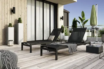 Tunis Solsäng - Svart - Products - Utemöbler & utemiljö - Utestol & trädgårdsstol - Solsäng & solvagn