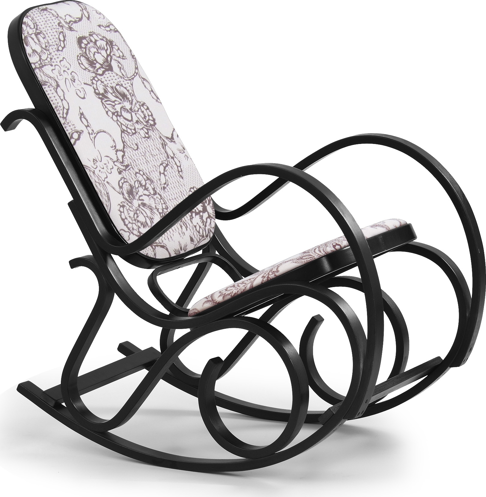 Komfort-Schaukelstuhl - Wenge