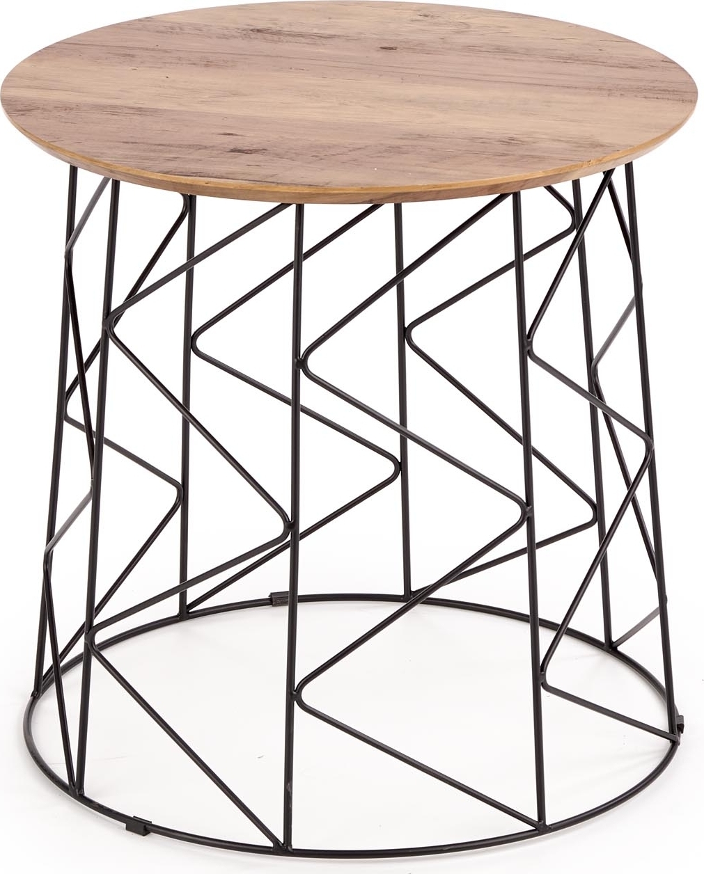 Aubergine Couchtisch Ø50 cm - Nussbaum/schwarz Aubergine Couchtisch Ø50 cm - Nussbaum/schwarz