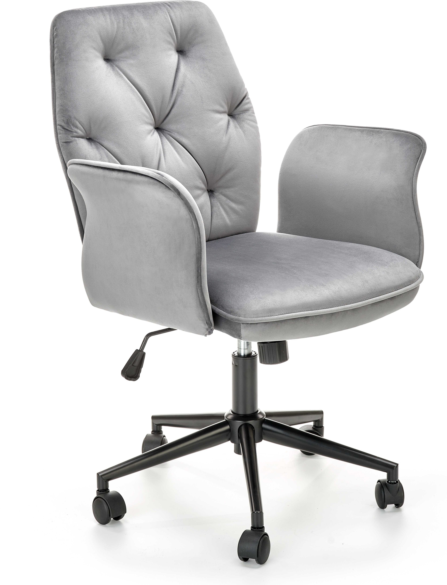 Run-B�rostuhl aus grauem Samt