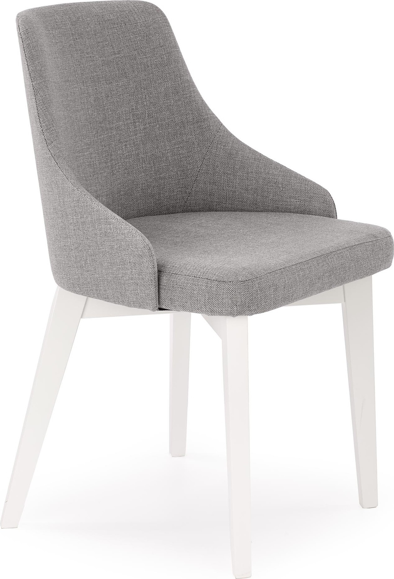 Catrin Esszimmerstuhl - Wei�/Grau (Stoff)