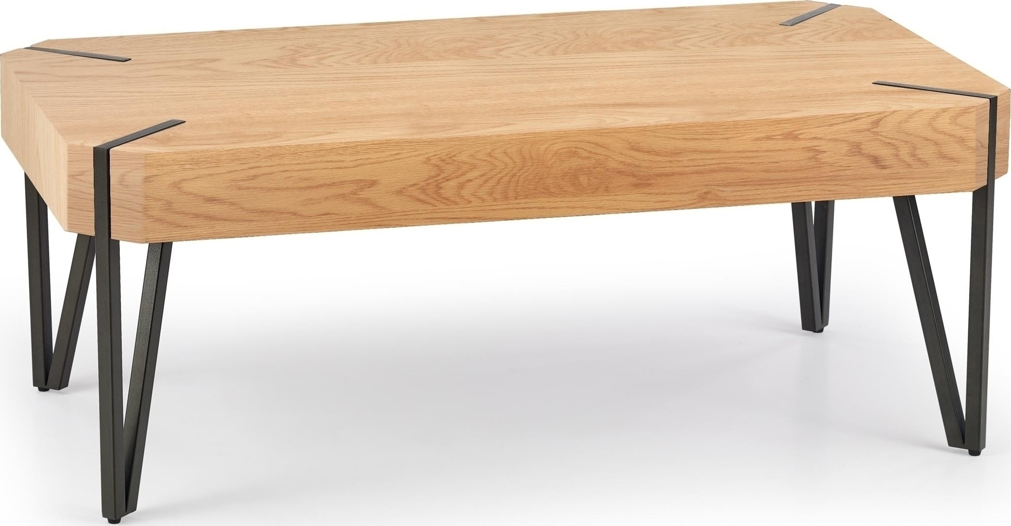 Marlene Couchtisch 110 x 60 cm - Eiche/schwarz