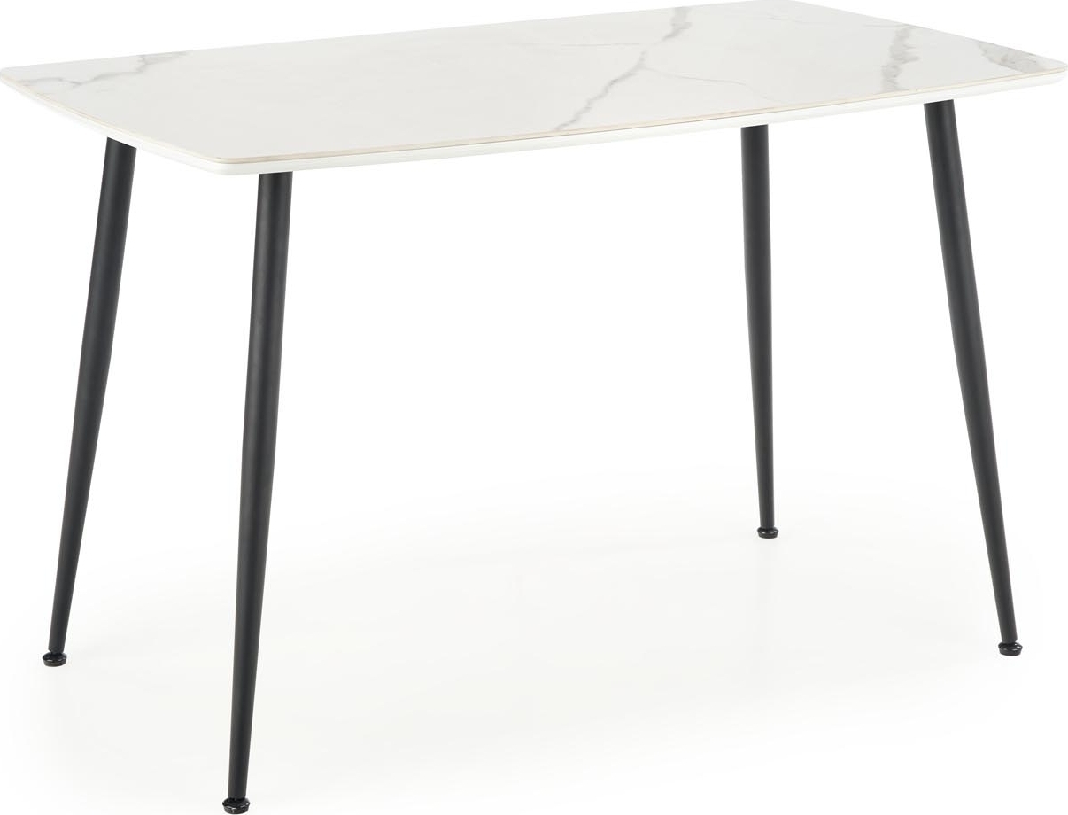 Marco Esstisch 120 x 70 cm - Wei�er Marmor/Schwarz