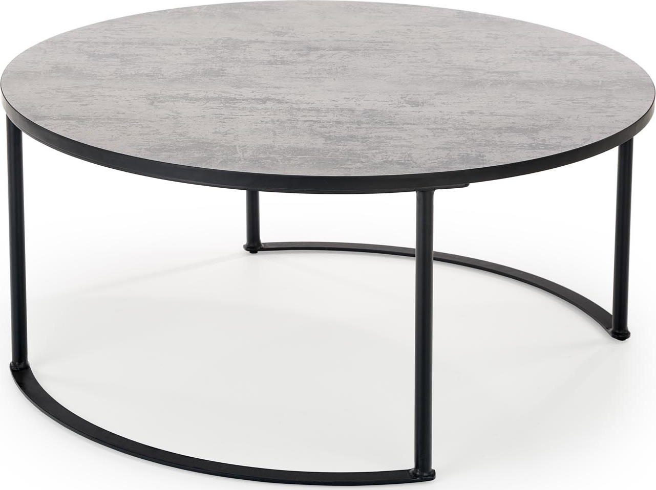 Macao Couchtisch Ø80 cm - Grau/Schwarz Macao Couchtisch Ø80 cm - Grau/Schwarz