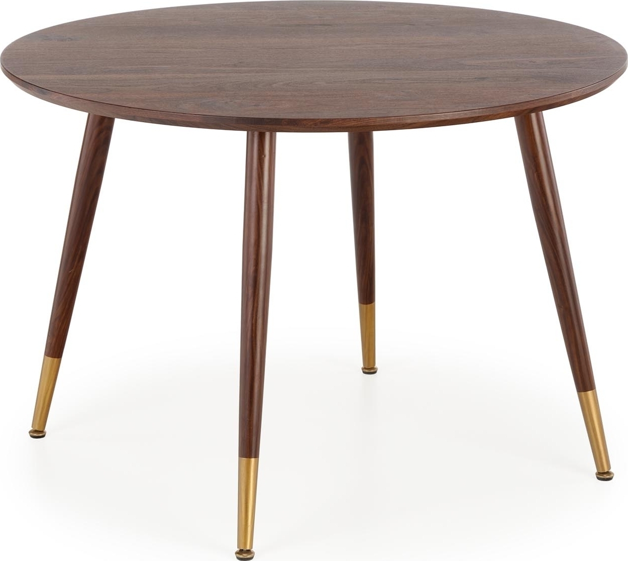 Pino Esstisch �110 cm - Nussbaum / Messing