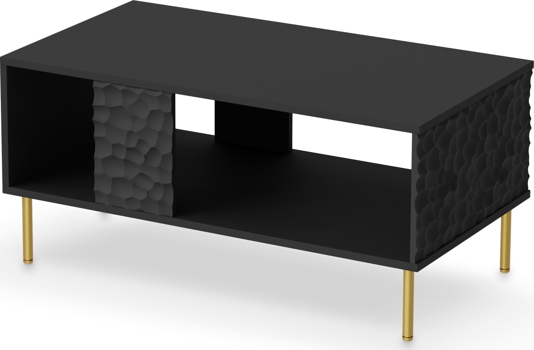 Bullet Couchtisch 92 x 50 cm - Schwarz/Gold