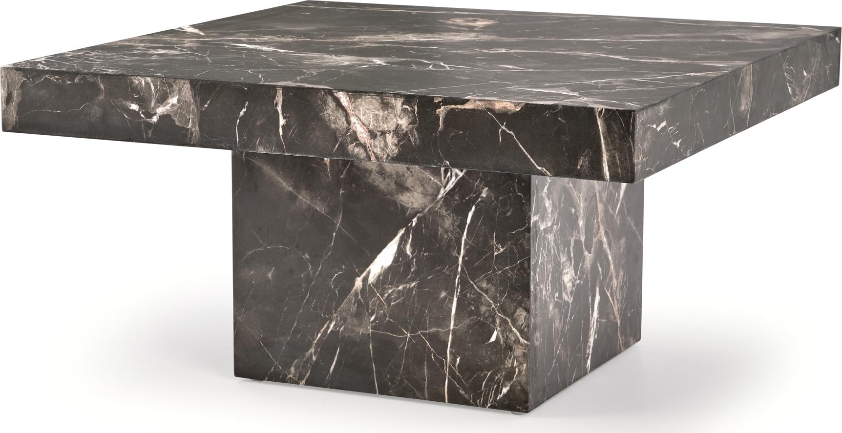 Monolithischer Couchtisch 80 x 80 cm - Schwarzer Marmor Monolithischer Couchtisch 80 x 80 cm - Schwarzer Marmor