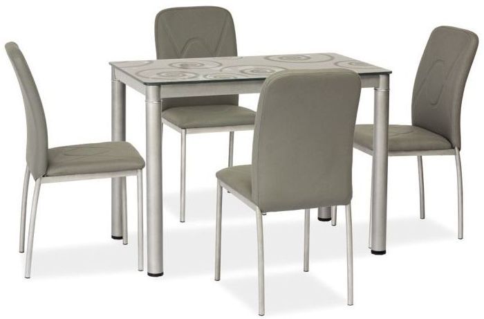 Esstisch Anastasia 80 cm - Grau