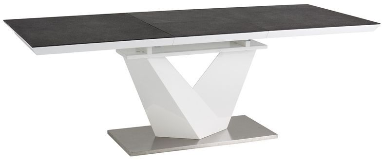 Taylor ausziehbarer Esstisch 85x140-200 cm - Wei�/Schwarz